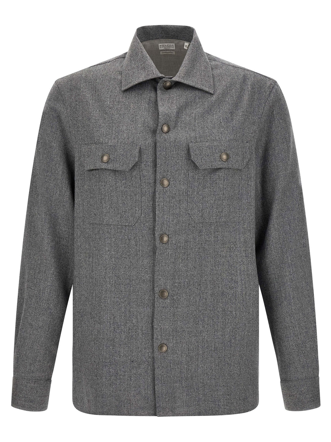 Brunello Cucinelli Gray Virgin Wool Blouse