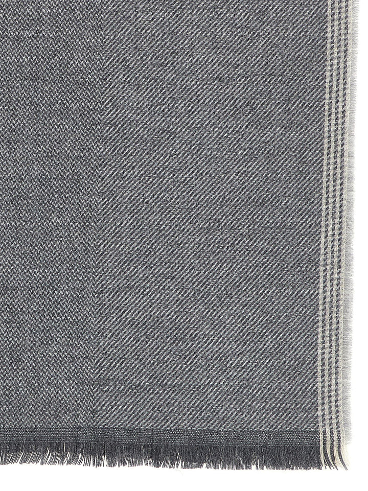 Brunello Cucinelli Gray Wool Scarf