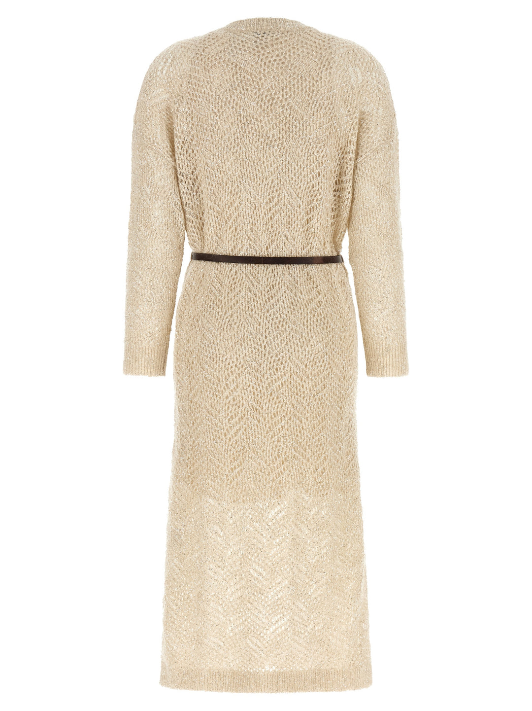 Brunello Cucinelli Beige Polyamide Midi Dress