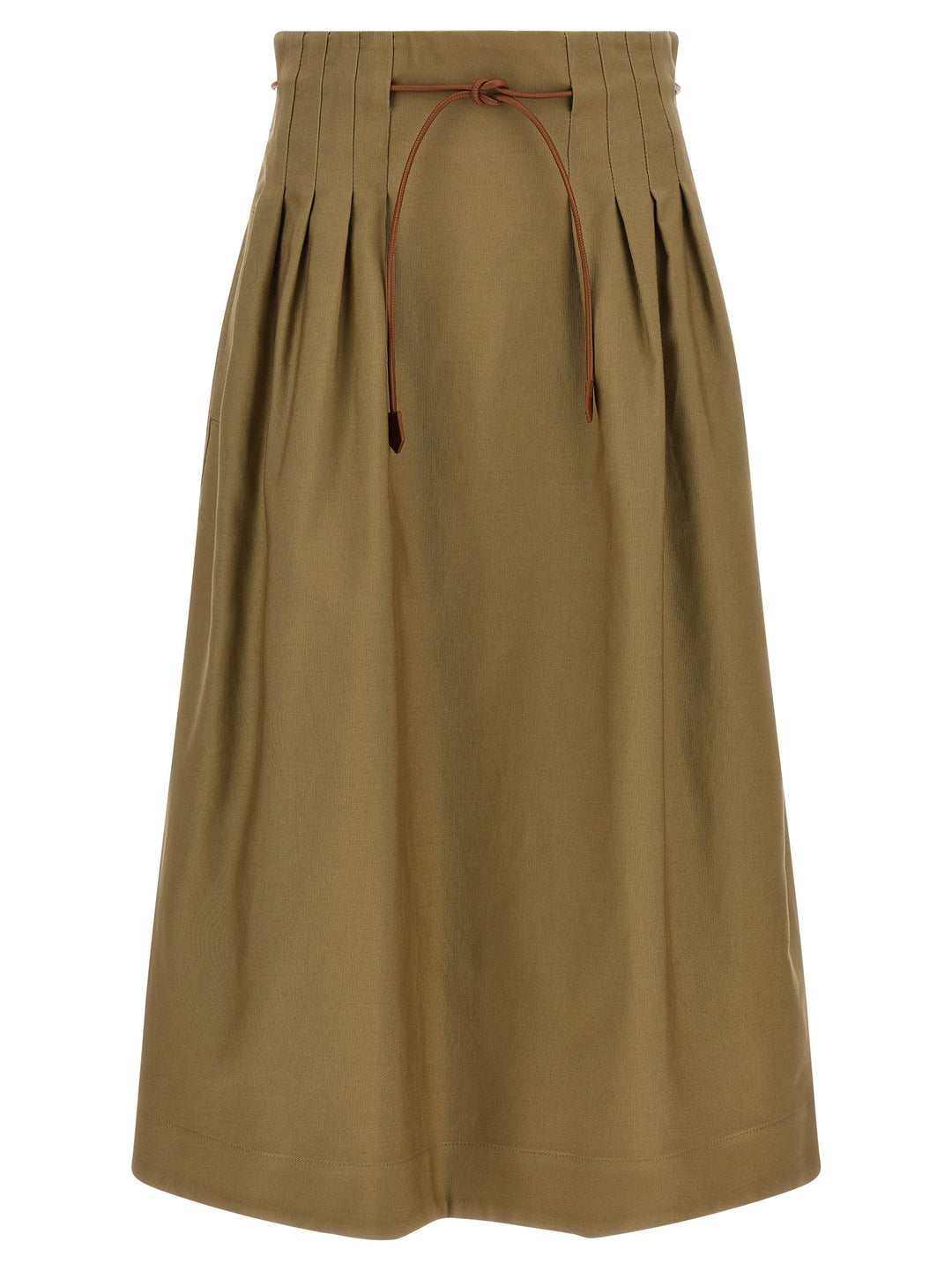 Max Mara Bicolor Cotton Midi Skirt