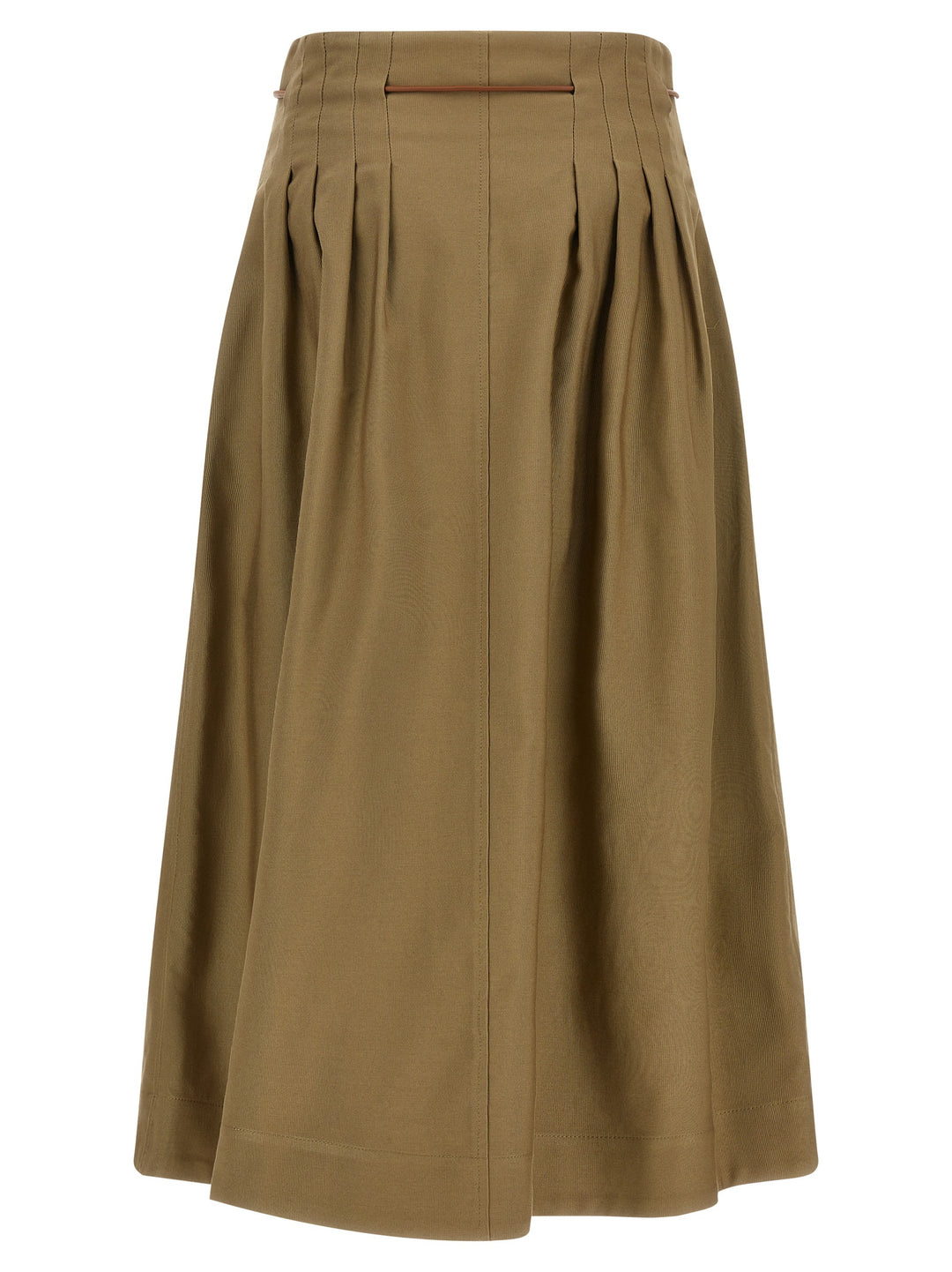 Max Mara Bicolor Cotton Midi Skirt