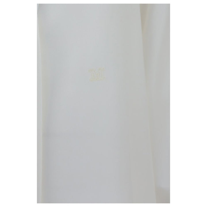 Max Mara White Silk Dress Shirt