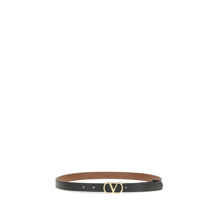 Valentino Garavani Black Calf Leather Bos Taurus Belt