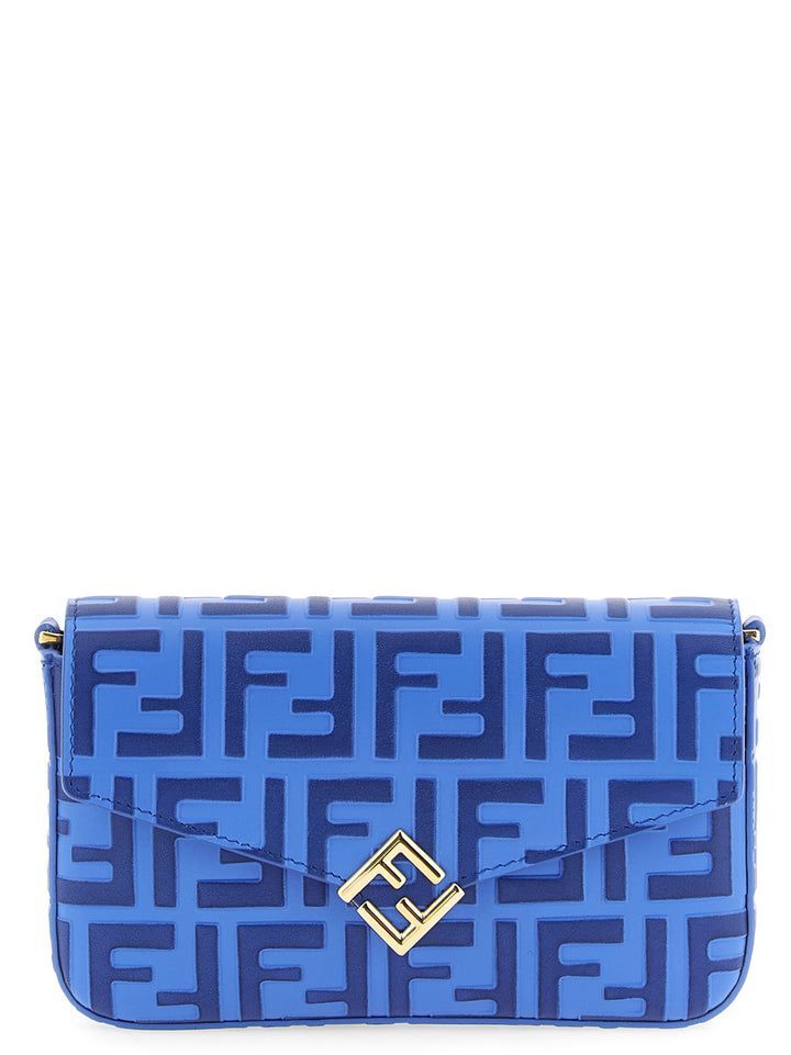 Fendi Blue Calfskin Cardholder