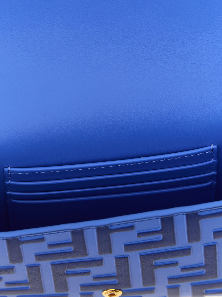 Fendi Blue Calfskin Cardholder