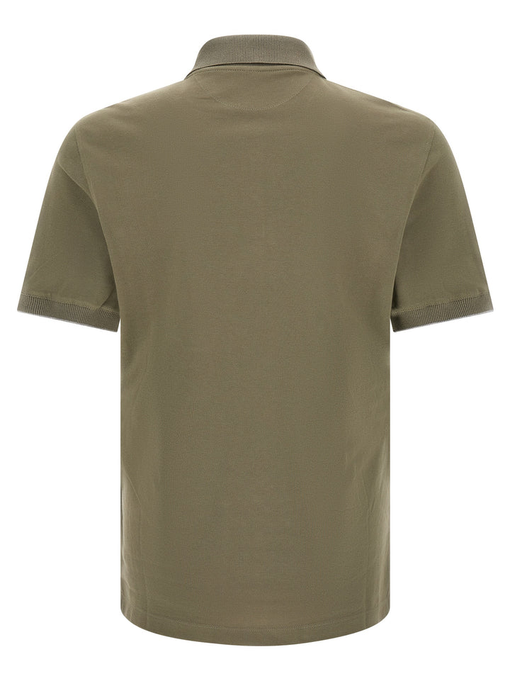 Brunello Cucinelli Bicolor Cotton Polo Shirt