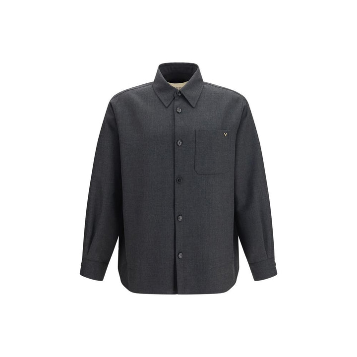 Valentino Garavani Gray Polyester Full-Length Jacket