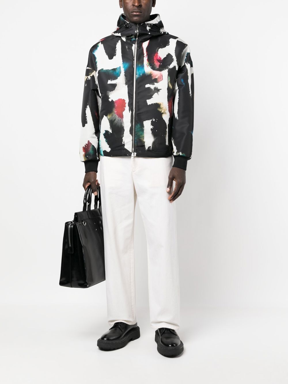 Alexander McQueen Graffiti-print Hooded Windbreaker