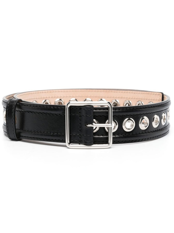 Alexander McQueen eyelet-detail leather belt