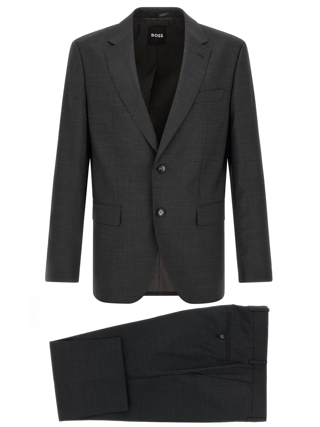 Hugo Boss Gray Virgin Wool Two-Piece Suit