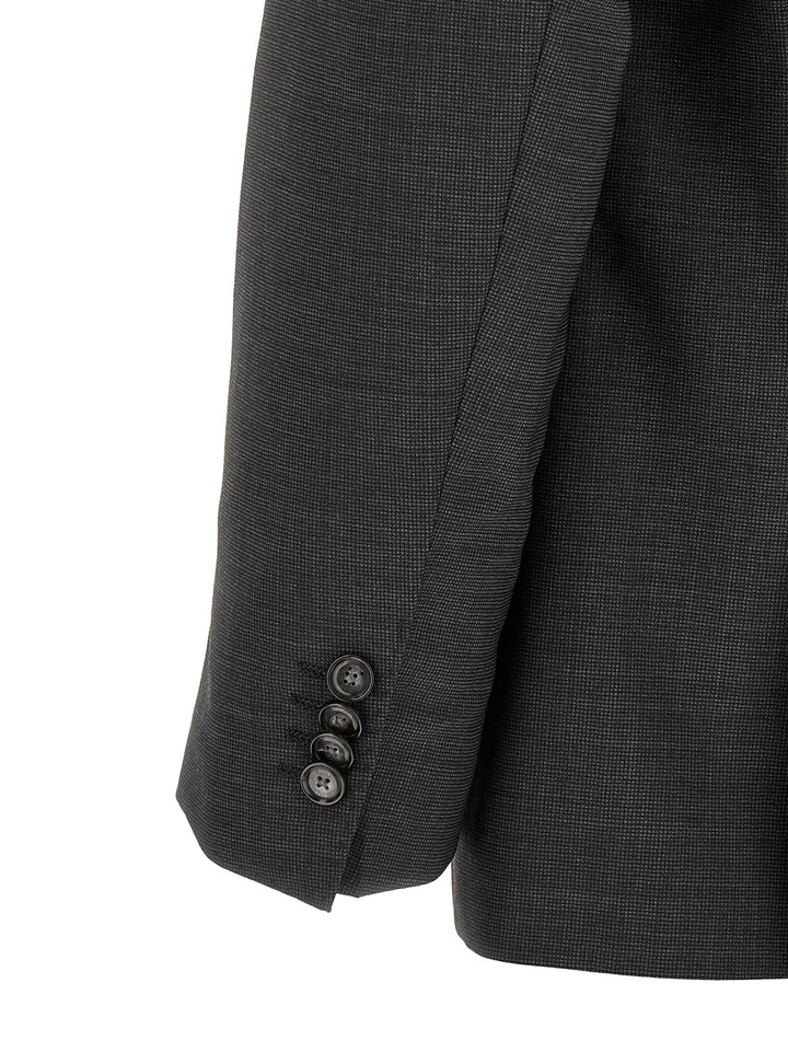 Hugo Boss Gray Virgin Wool Two-Piece Suit