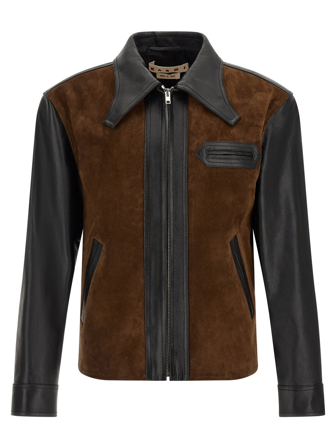 Marni Multicolor Calfskin Leather Jacket