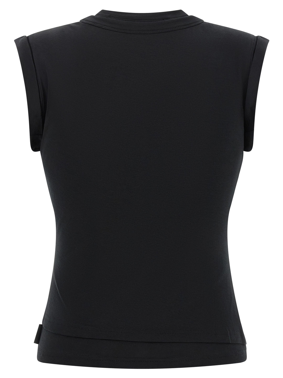 Alexander Wang Black Cotton Sleeveles T-Shirt