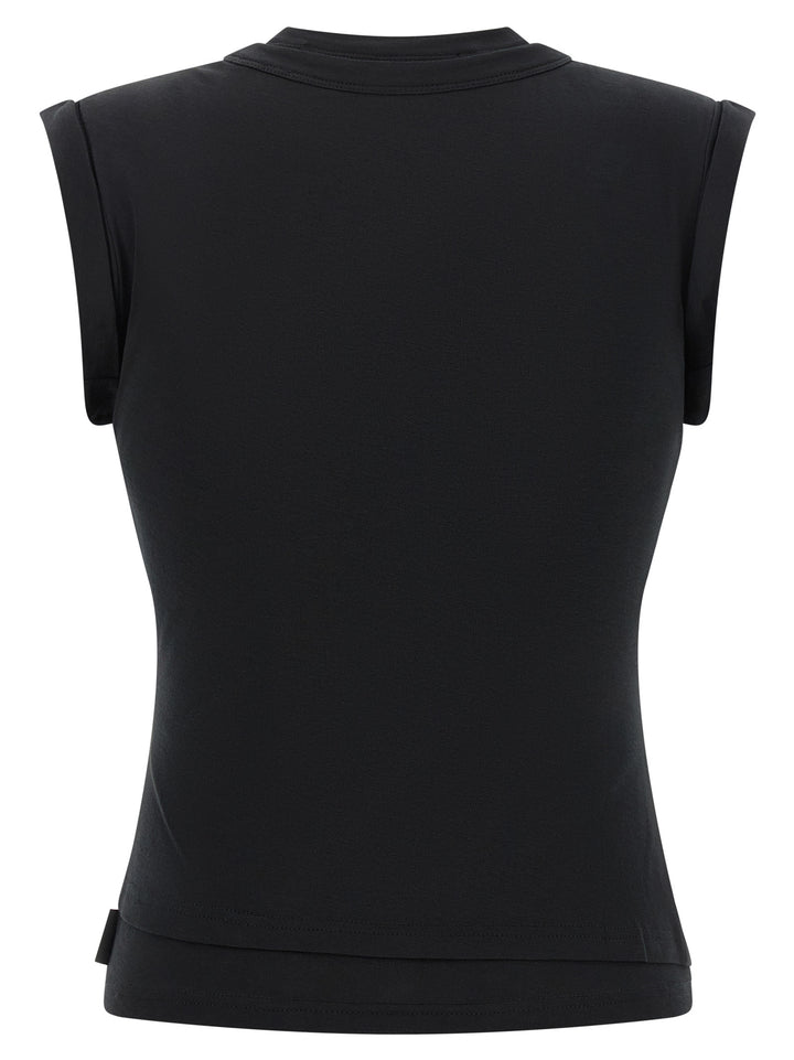 Alexander Wang Black Cotton Sleeveles T-Shirt