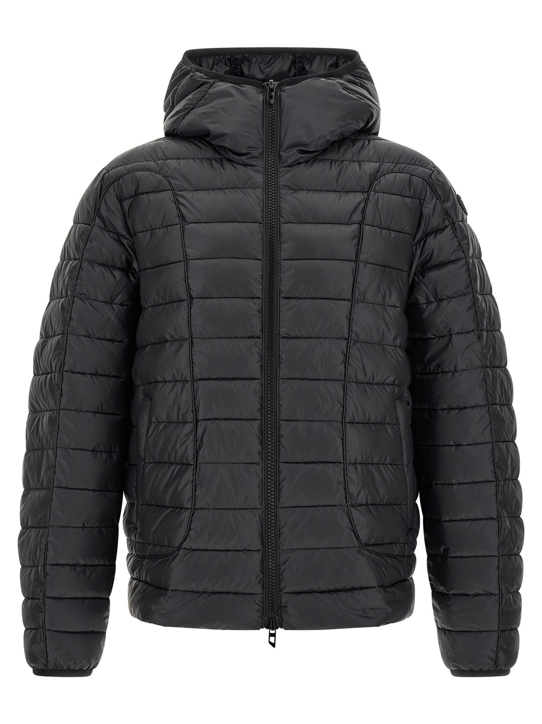 Diesel Black Polyester Full-Length Jacket