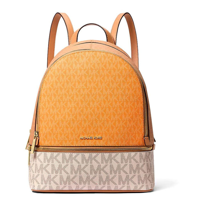 Michael Kors Orange Canvas Backpack