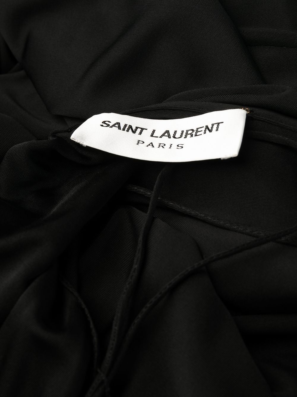 Saint Laurent draped sleeveless jersey dress