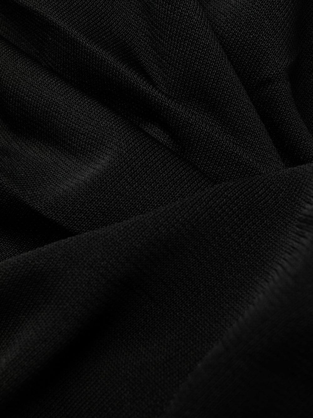 Saint Laurent semi-sheer one-sleeve long dress