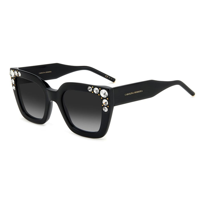 Carolina Herrera Black Acetate Sunglasses