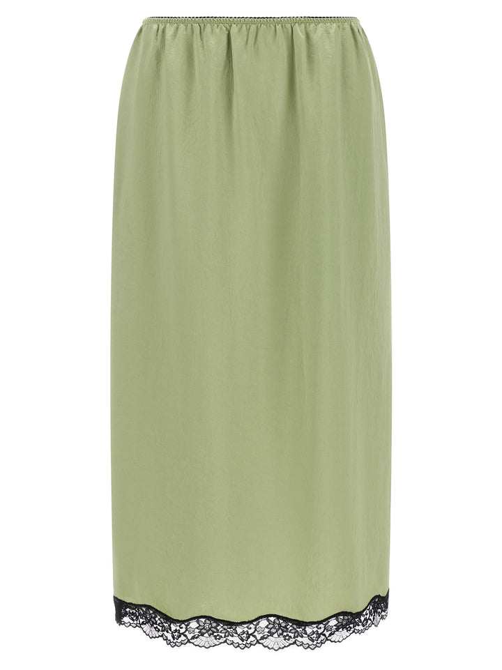 Twinset Bicolor Marabou Midi Skirt