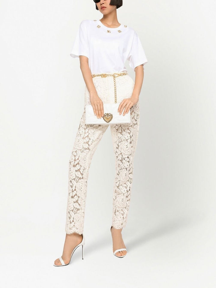 Dolce & Gabbana Floral lace trousers