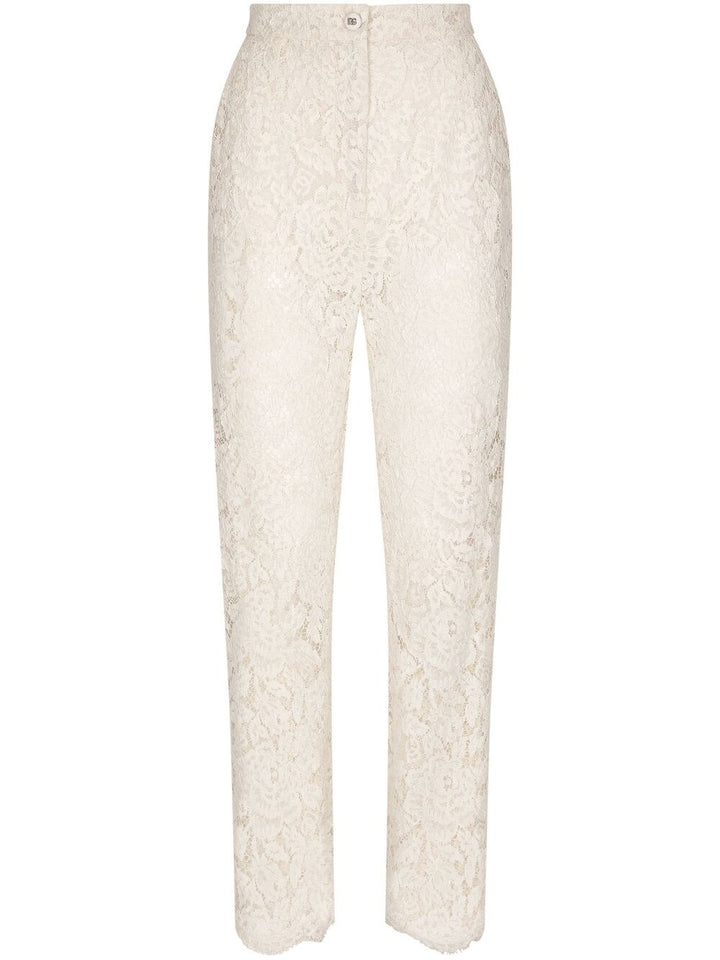 Dolce & Gabbana Floral lace trousers