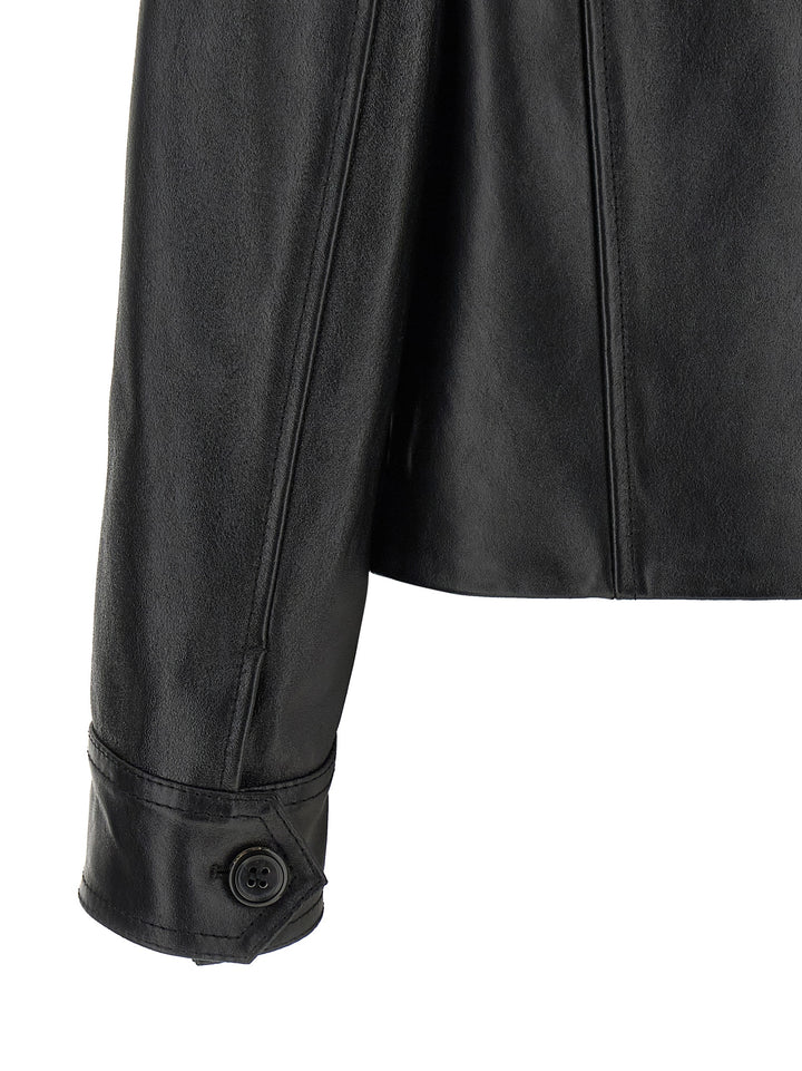 Marni Black Calfskin Leather Jacket