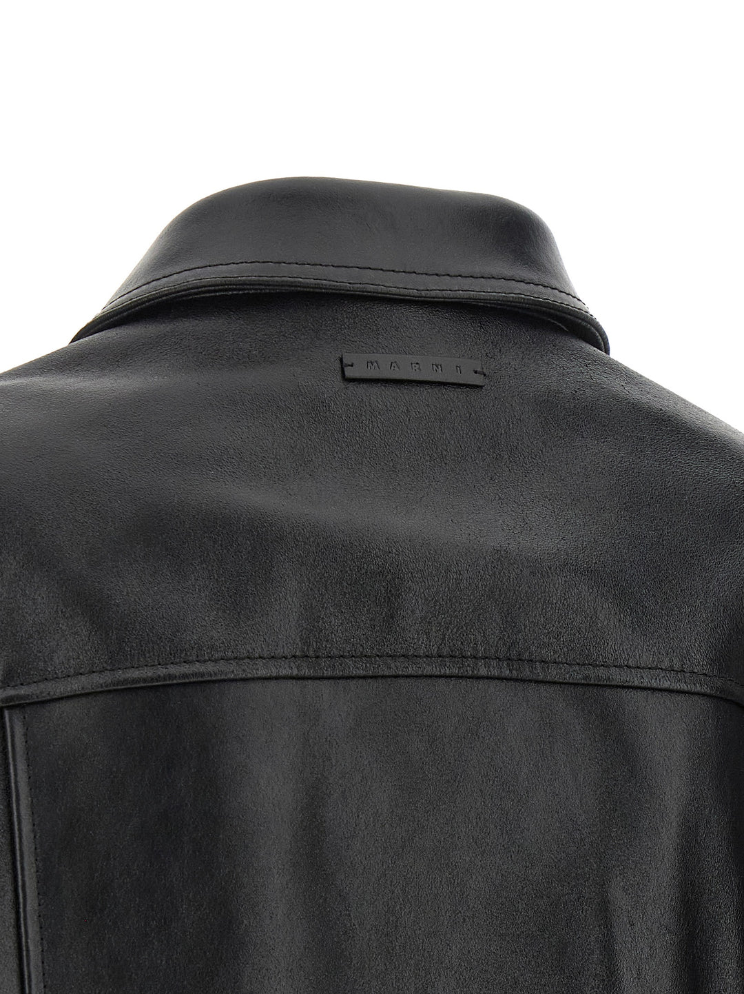 Marni Black Calfskin Leather Jacket