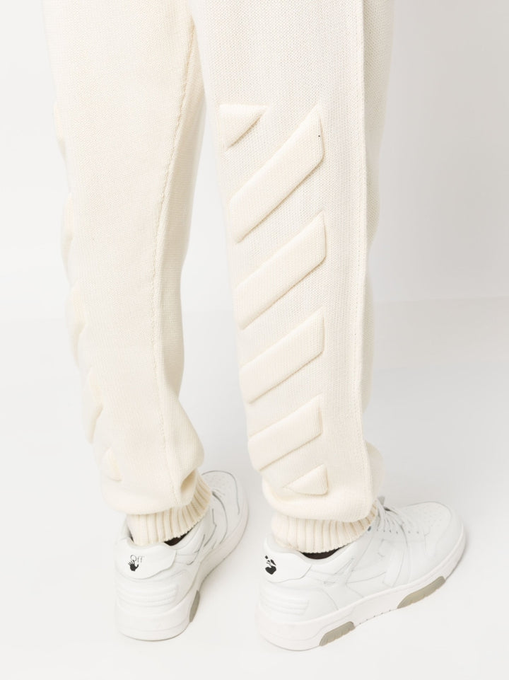 Off White Diag-stripe knitted track pants