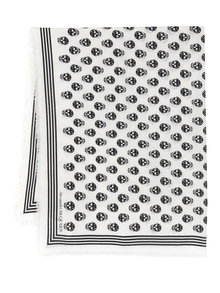 Alexander McQueen Skull wool scarf