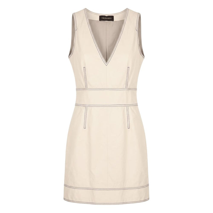 Trussardi Beige Lamb Women Dress