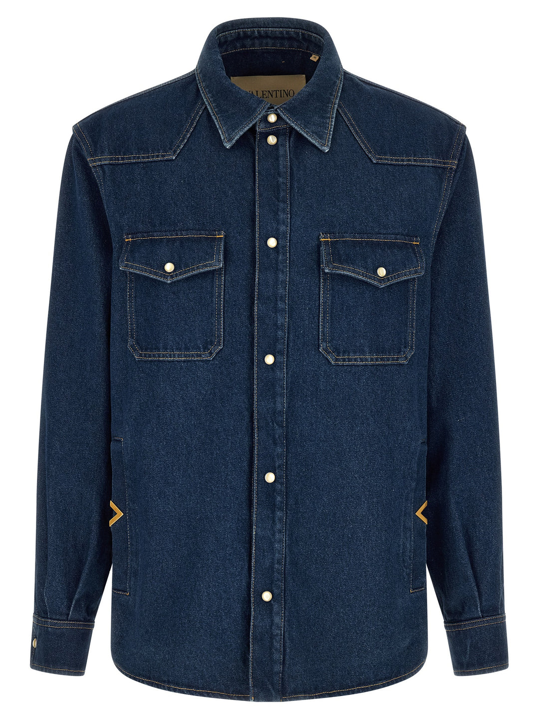 Valentino Garavani Blue Cotton Blouse