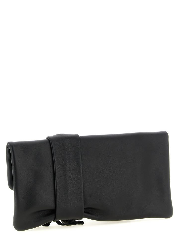 Jimmy Choo Black Lamb Leather Clutch Bag