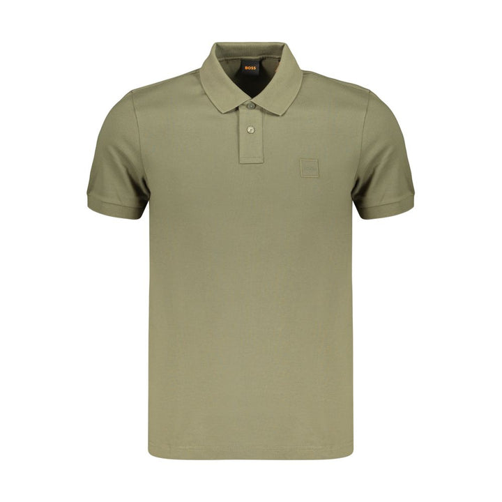 Hugo Boss Green Cotton Men's Polo Shirt