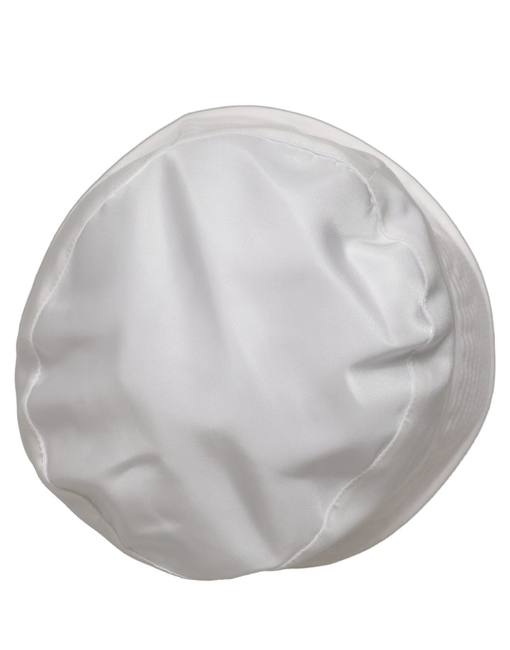 Dolce & Gabbana Men White Nylon Wide Brim Bucket Capello Hat