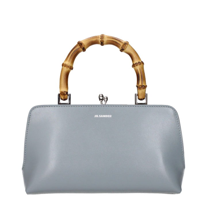 Jil Sander Gray Leather Handbag