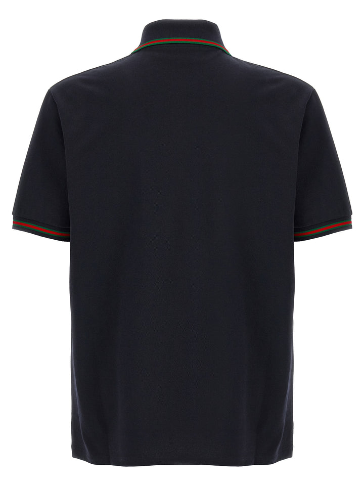 Gucci Blue Cotton Polo Shirt