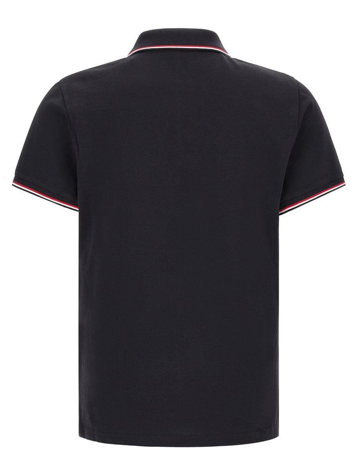 Moncler Blue Cotton Polo Shirt