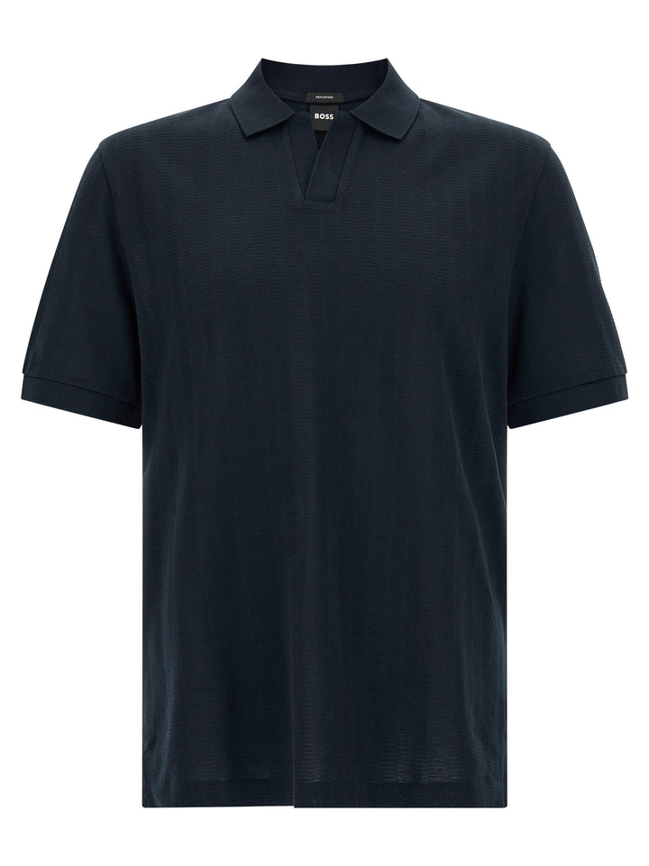 Hugo Boss Blue Cotton Polo Shirt
