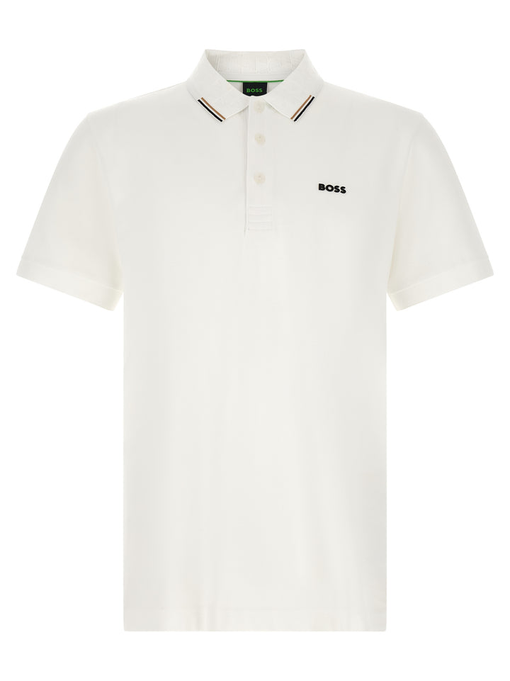 Hugo Boss White Cotton Polo Shirt