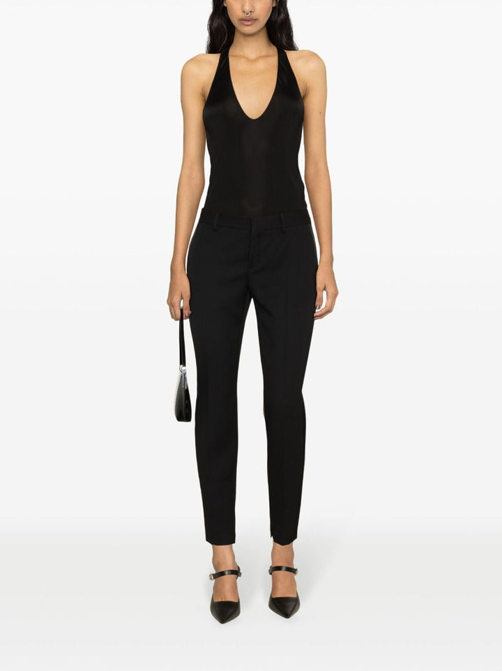 Saint Laurent plunging satin tank top