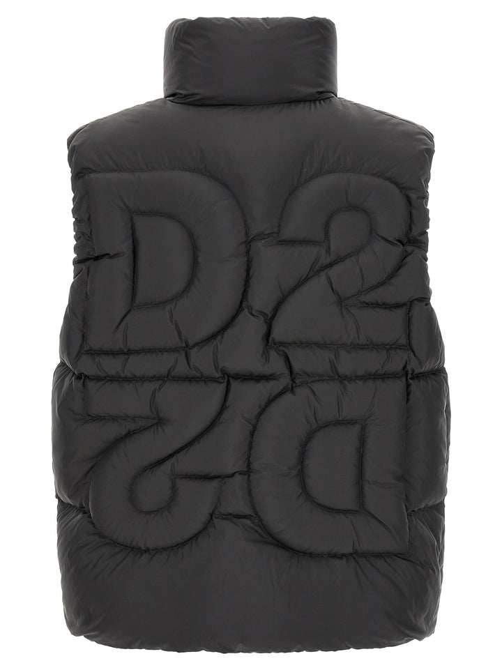 Dsquared² Black Polyester Sleeveless Jacket
