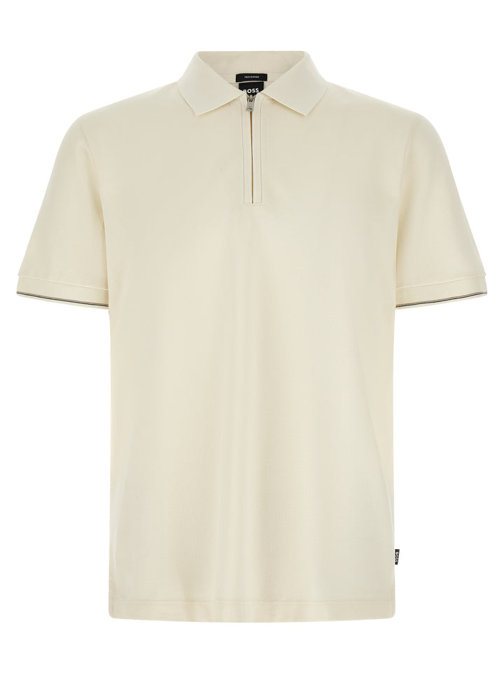 Hugo Boss Beige Cotton Polo Shirt