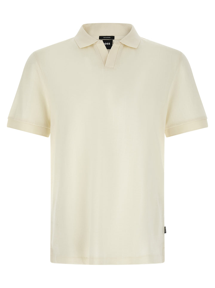 Hugo Boss White Cotton Polo Shirt