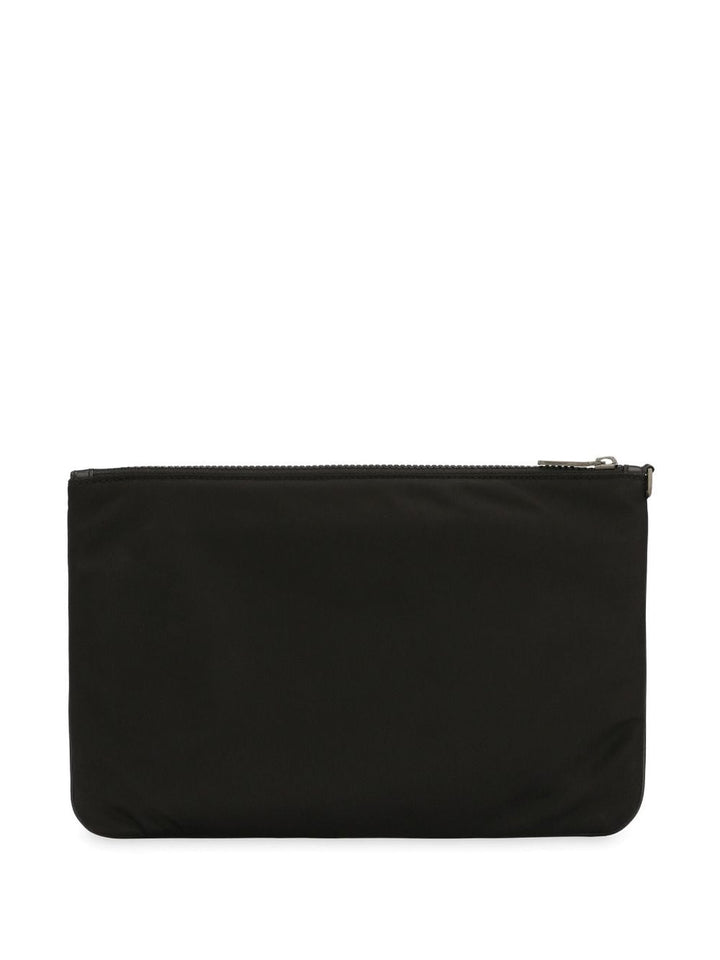 Dolce & Gabbana Nylon pouch with rubberized logo