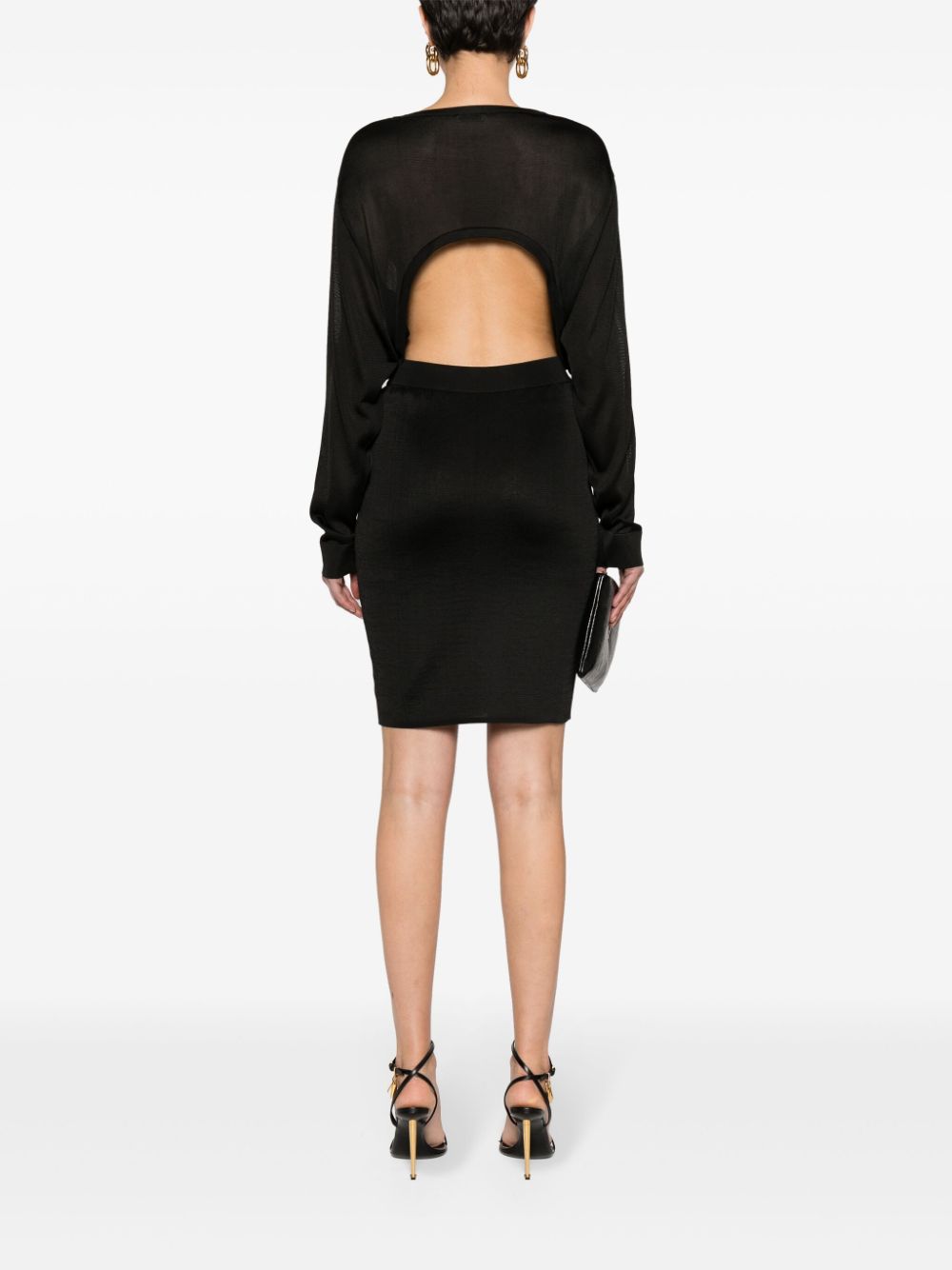 Saint Laurent open-back knitted dress
