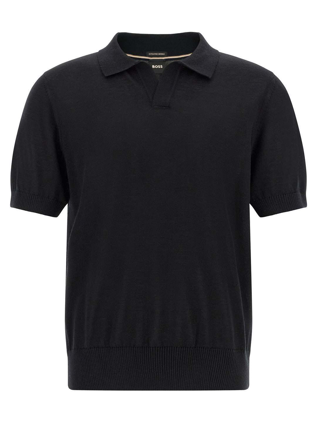 Hugo Boss Black Virgin Wool Polo Shirt