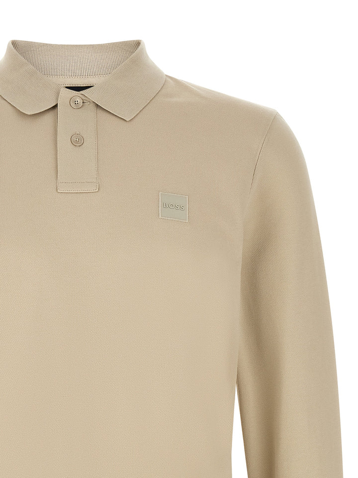 Hugo Boss Beige Cotton Polo Shirt