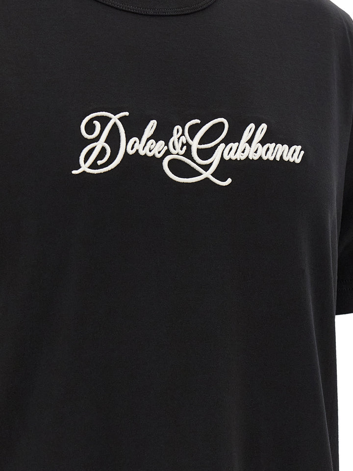 Dolce & Gabbana Black Cotton T-Shirt