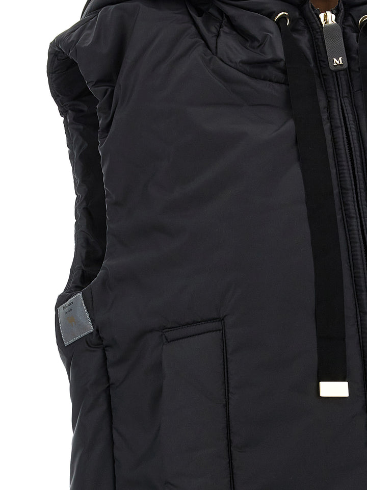 Max Mara Black Polyester Sleeveless Jacket